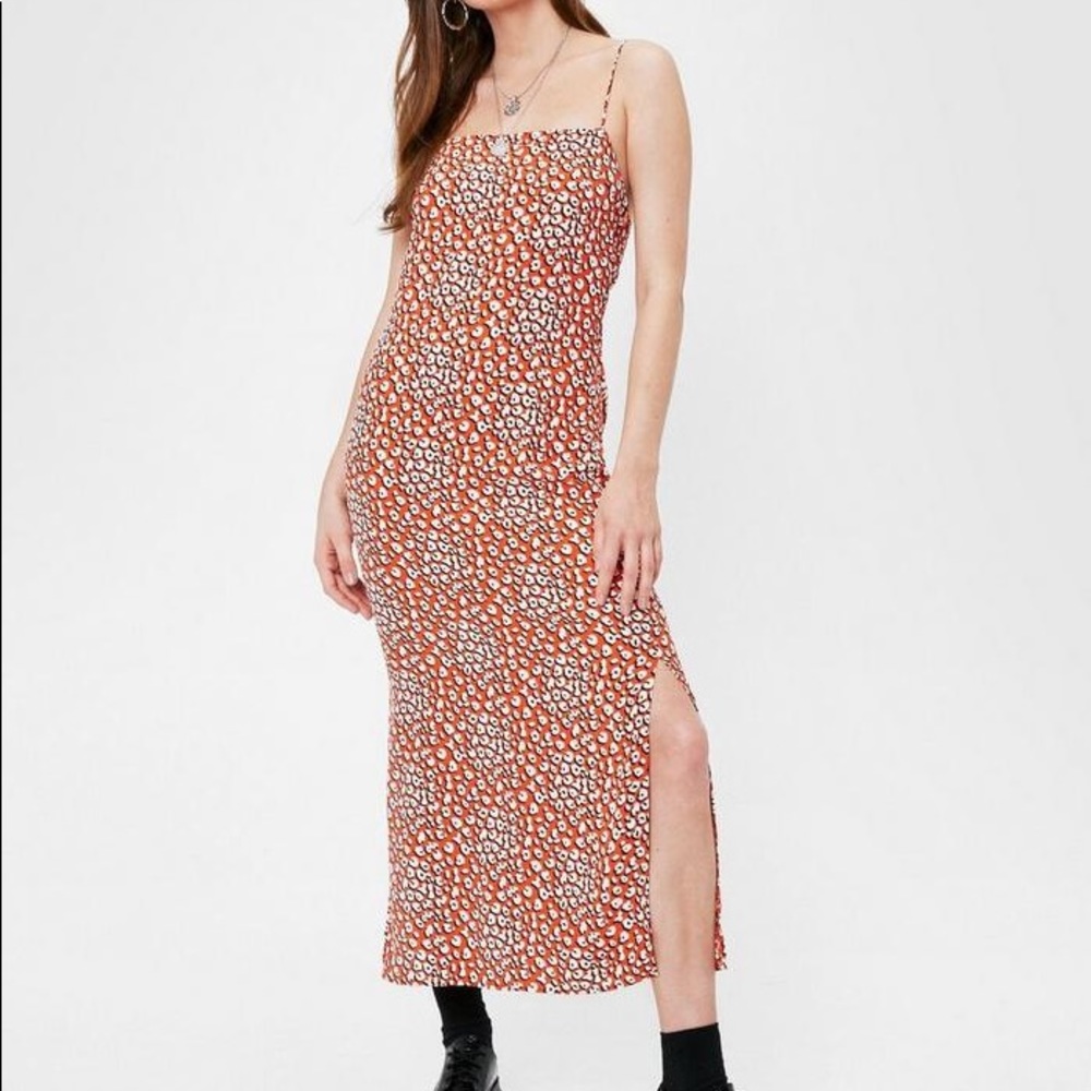 Nasty Gal leopard midi dress